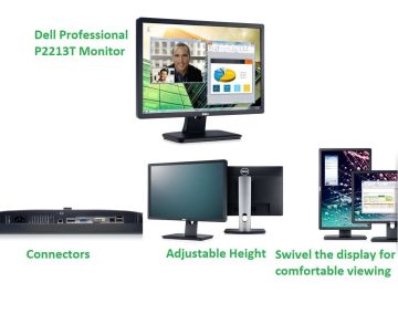 Dell Professional P2213T 22" HD Monitor Anti Glare Wide Angle Display