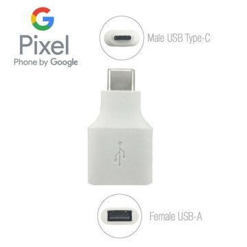 Genuine Google Type-C Male to USB Female Adapter OTG Connector Pixel 2 3 4 XL