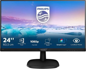 Philips 24 inch PC Monitor with Speakers Full HD 1080p 5ms, VGA, HDMI, DVI