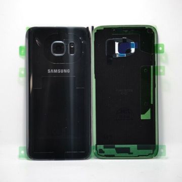 Genuine Samsung S7 (G930F) Battery Cover +Cam Lens New Black GH82-11384A