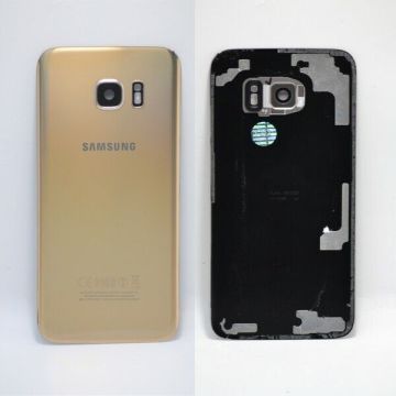 Genuine Samsung S7 Edge (G935F) Battery Cover +Cam Lens New Gold GH82-11346C