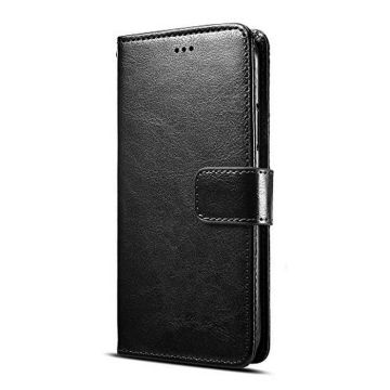 Leather Book Folio Case For Apple iPhone XS Max - Black