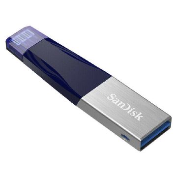 SanDisk iXpand USB 3.0 OTG Flash Drive For iPhone & iPad (SDIX40N-064G-ZN6NF) - Blue